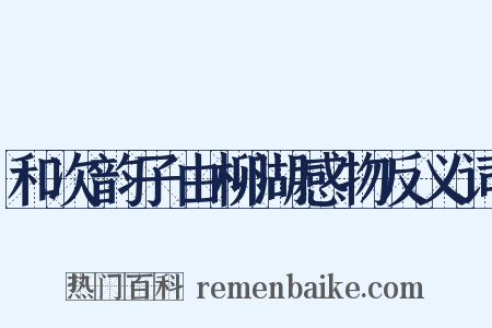 和次韵子由柳湖感物反义词是什么意思的图片